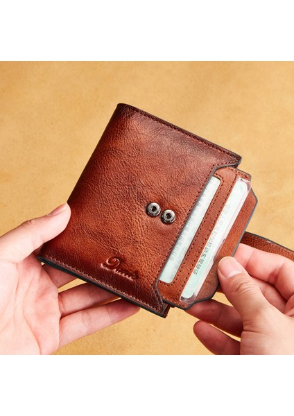 Dante D05508 Tam Tahıl Cowhide Deri Çoklu Kart Yuvaları Cüzdan Rfid Engelleme Nakit Torpası (Yurt Dışından) fiyatları