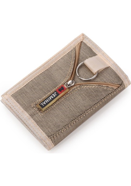 Jeminal 1420 Düz Renkli Dikiş Naylon Cüzdan Öğrenci Üçlü Cüzdan Cüzdan Çanta Kartları Tutucu (Yurt Dışından)