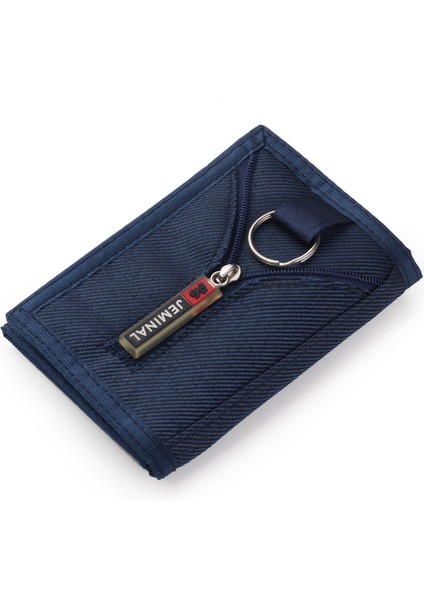Jeminal 1420 Düz Renkli Dikiş Naylon Cüzdan Öğrenci Üçlü Cüzdan Cüzdan Çanta Kartları Tutucu (Yurt Dışından)