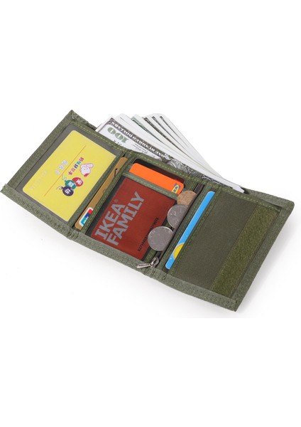 Jeminal 1420 Düz Renkli Dikiş Naylon Cüzdan Öğrenci Üçlü Cüzdan Cüzdan Çanta Kartları Tutucu (Yurt Dışından) fiyatları