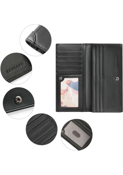 Sendefn 5253 Erkekler Cüzdan Rfıd Birden Fazla Kart Yuvasını Engelleyen Cowhide Deri Nakit Depolama Torbası Büyük Billfold Debriyaj Çantası (Yurt Dışından) fiyatları