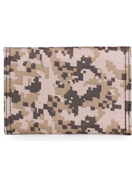 Jeminal 1312# Sıradan Kamuflaj Iki Katlı Çanta Kartı Tutucu Snap Düğmeleri Tuval Kısa Cüzdan (Yurt Dışından) fırsatları