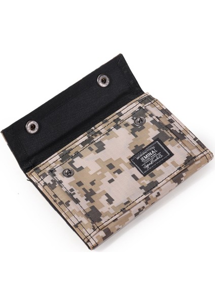 Jeminal 1312# Sıradan Kamuflaj Iki Katlı Çanta Kartı Tutucu Snap Düğmeleri Tuval Kısa Cüzdan (Yurt Dışından) fiyatları