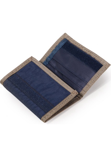 Jeminal 21508# Sihirli Bant Kapatma Trifold Canvas Açık Hava Spor Cüzdan Para Çantası Erkekler Için Fermuar Cepi (Yurt Dışından) modelleri