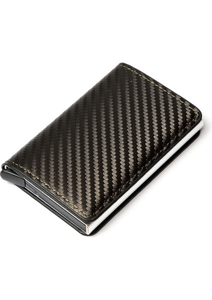Anti-Manyetik Cüzdan Rfid Engelleme Cep Telefonu Klip Karbon Fiber Kartı Tutucu (Yurt Dışından)