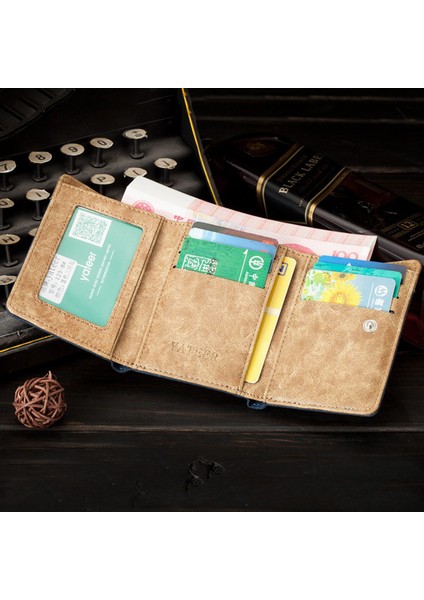 Yateer 123 Sıradan Erkekler Renkli Ekleme Tuval Trifold Kısa Cüzdan Nakit Kartı Depolama Çantası (Yurt Dışından) fiyatları