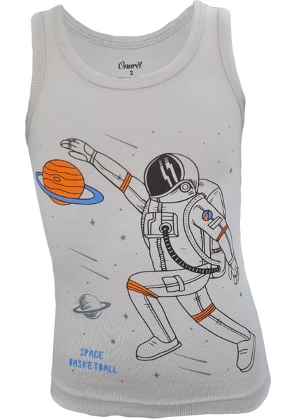 5'li Astronot Desenli Erkek Çocuk Atlet