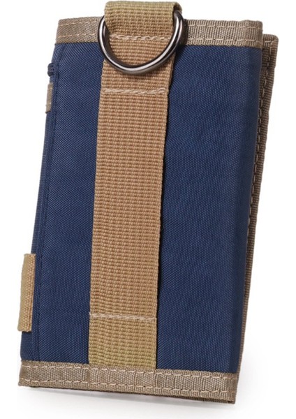 Jeminal 21508# Sihirli Bant Kapatma Trifold Canvas Açık Hava Spor Cüzdan Para Çantası Erkekler Için Fermuar Cepi (Yurt Dışından)