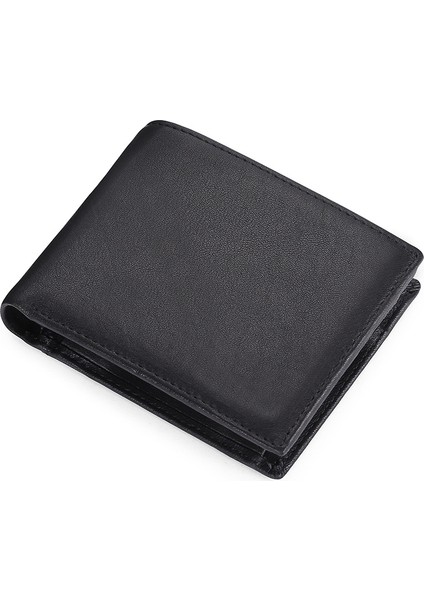 Sendefn 5240 Cowhide Deri Kontrast Renk Erkekler Kısa Cüzdan Para Kartları Nakit Tutucu Çanta (Yurt Dışından)