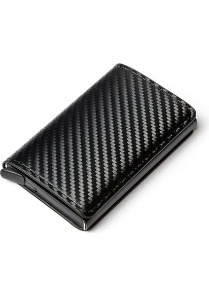 Anti-Manyetik Cüzdan Rfid Engelleme Cep Telefonu Klip Karbon Fiber Kartı Tutucu (Yurt Dışından)