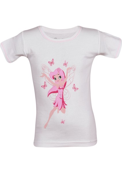 Kız Çocuk 6'lı Baskılı Fanila Yarım Kol indirimleri