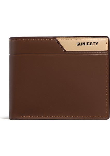 Sunicety Erkekler Cüzdan Rfid Engelleme Kart Depolama Poşeti Para Nakit Para Taşıma Çantası Birden Fazla Kart Yuvası ve Fermuar Cep (Yurt Dışından)