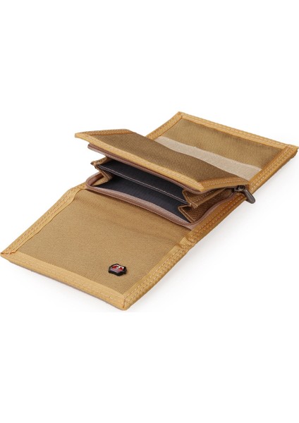 Jeminal 507 Erkekler Trifold Giyim Dayanıklı Tuval Cüzdanları Nakit Money Madeni Para Çantası Kart Çantası (Yurt Dışından) fırsatları