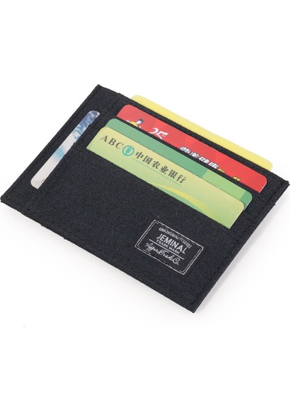 Jeminal 31811# Men Canvas Ultra Ince Kimlik Kartı Organizatör Çantası Minimalist Kredi Kartı (Yurt Dışından) fiyatları