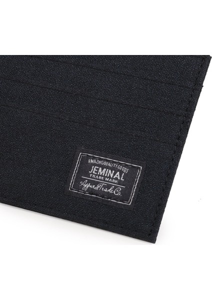 Jeminal 31811# Men Canvas Ultra Ince Kimlik Kartı Organizatör Çantası Minimalist Kredi Kartı (Yurt Dışından) indirimleri