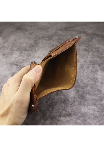 SG630 Çoklu Kart Yuvası Fermuarı Cep Fatura Kısa Cüzdan Vintage Stil Deri Deri Kart Tutucu Para Çanta (Yurt Dışından) fiyatları