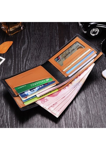 Bogesi 724 Erkekler Pu Deri Cüzdan Ultra Güçlü Dikiş Ince Billfold Kart Tutucu Çanta Poşeti (Yurt Dışından) modelleri