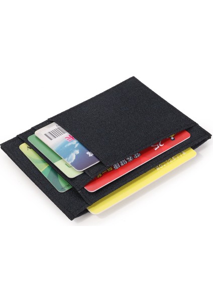 Jeminal 31811# Men Canvas Ultra Ince Kimlik Kartı Organizatör Çantası Minimalist Kredi Kartı (Yurt Dışından) modelleri