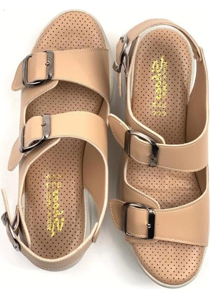 Kadın Dimma Nut Konfor Ortopedik Taban Tokalı Sandalet modelleri