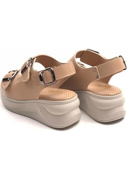 Kadın Dimma Nut Konfor Ortopedik Taban Tokalı Sandalet fırsatları