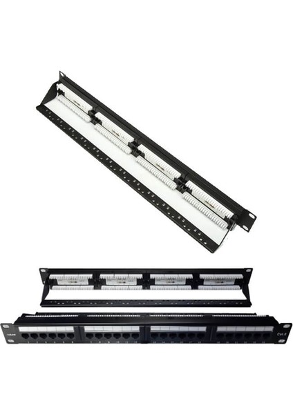 24 Port Cat6 Patch Panel Dolu
