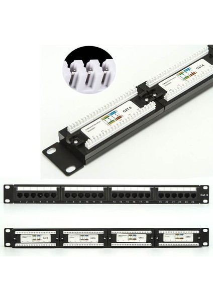 24 Port Cat6 Patch Panel Dolu