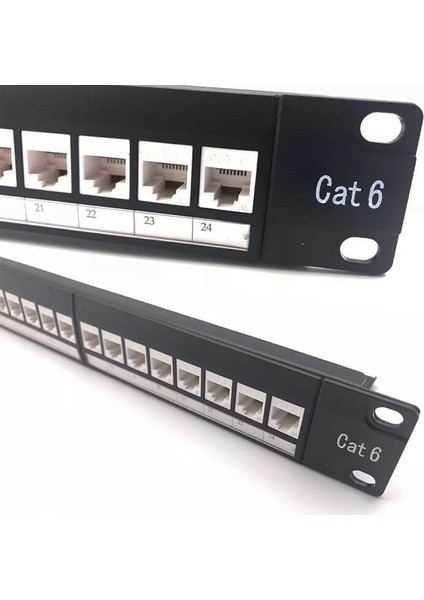 24 Port Cat6 Patch Panel Dolu