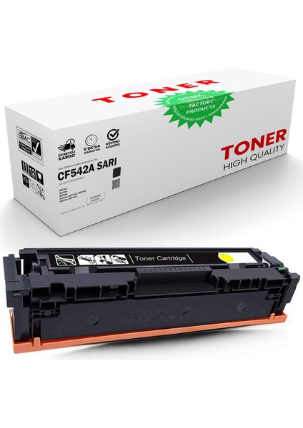 Hp CF542A Çipli Sarı Muadil Toner /WB/203A/M254DW/M254NW/M280NW/