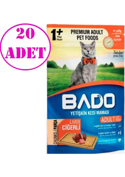 Ciğerli Kedi Yaş Maması 85 gr 20 Ad