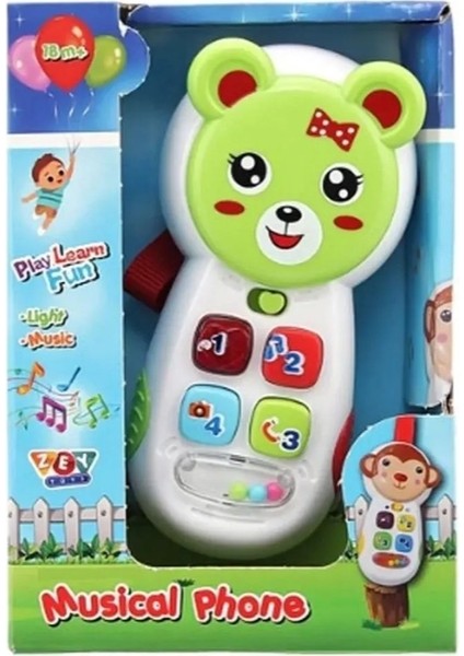 Zey Toys Müzikli Telefon Yeşil