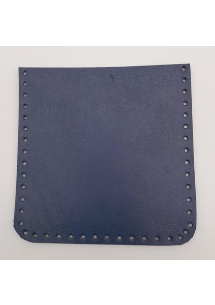 Lacivert Gerçek Deri 12X12 cm Cep