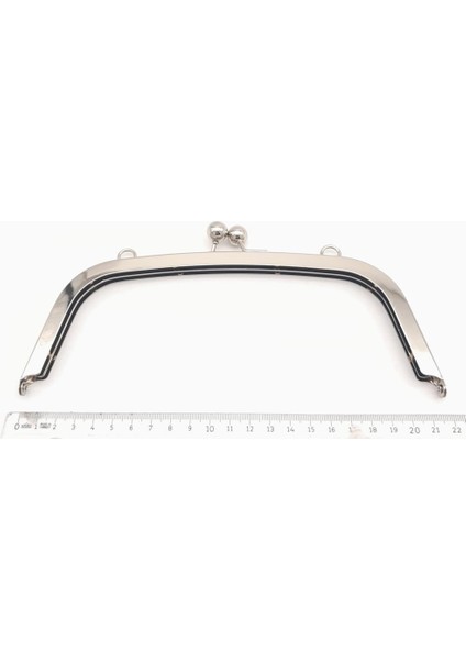 21.5 cm Gümüş Oval Köşe Çanta Klipsi Çanta Bursu fiyatları