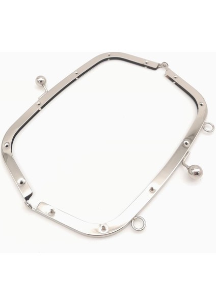 21.5 cm Gümüş Oval Köşe Çanta Klipsi Çanta Bursu modelleri