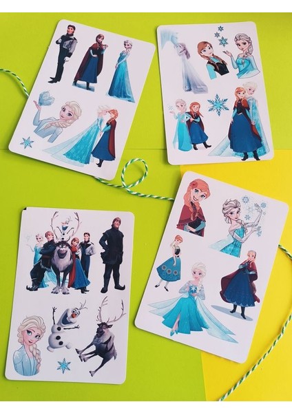 EyER Shoping Frozen Elsa ve Anna Etiket Sticker Seti