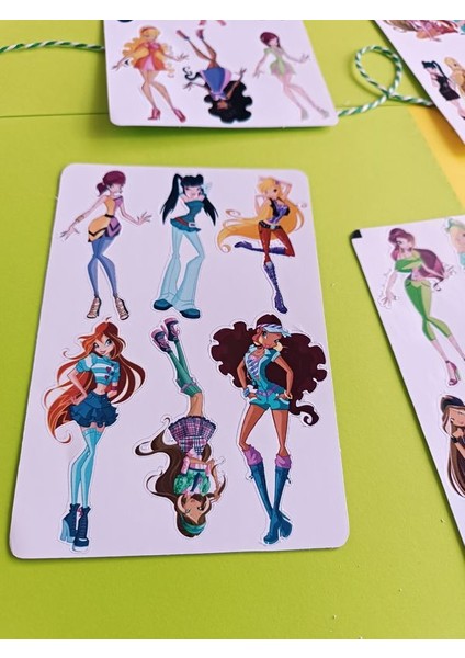 EyER Shoping Winx Club Kızları Etiket Sticker Seti