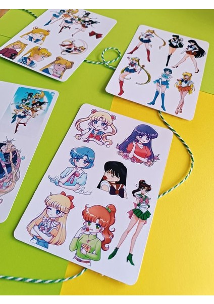 Sailor Moon Ay Savaşçıları Etiket Sticker