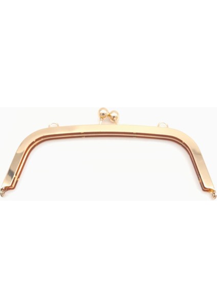 21.5 cm Light Gold Oval Köşe Çanta Klipsi Çanta Bursu