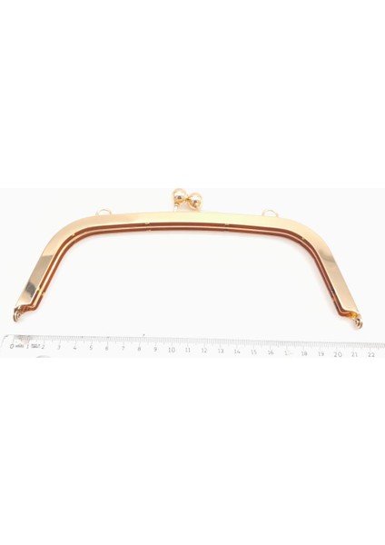 21.5 cm Light Gold Oval Köşe Çanta Klipsi Çanta Bursu fiyatları