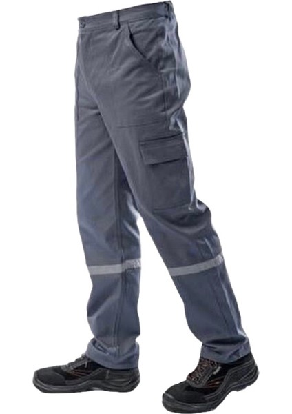 7/7 Gabardin Kışlık Iş Pantolonu Komando Cepli Reflektörlü