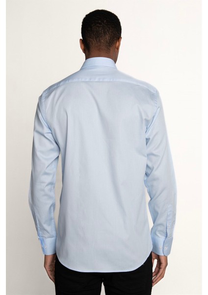 Modern Fit %100 Pamuk Armürlü Premium Erkek Gömlek fırsatları