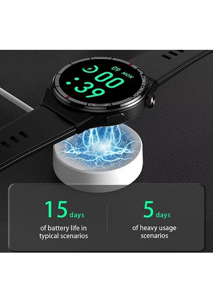 Amoled Yuvarlak Ekran 46 mm Siri Nfc Gps Bluetooth Çelik Yedek Kordon Akıllı Saat