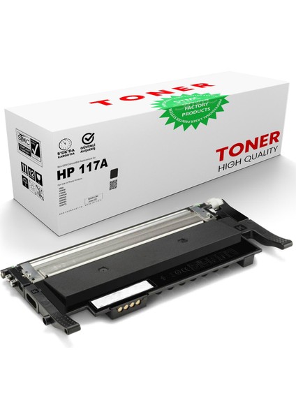 Whitebox Hp 117A Siyah Çipsiz Muadil Toner | 150A/178NW/4ZB94A