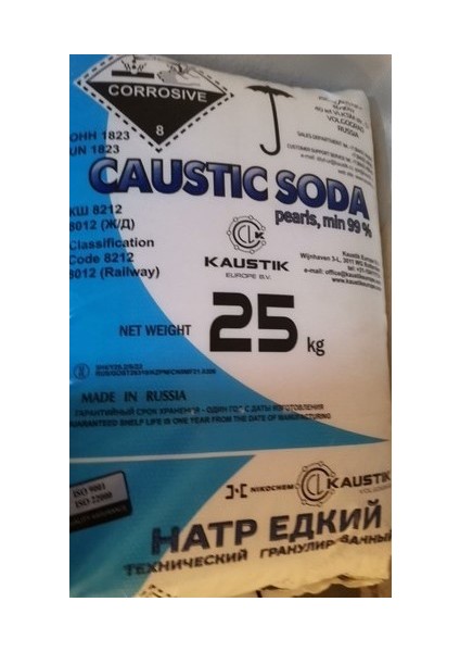 Lavabo Açıcı / Boncuk Kostik 25 kg Sodyum Hidroksit