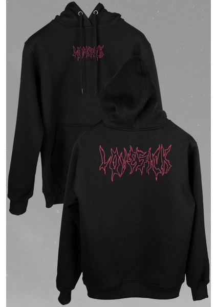 Lovesick Blackpink Kpop Korea Gotik Ön ve Arka Baskılı Sweatshirt Unisex Kapüşonlu Hoodie10