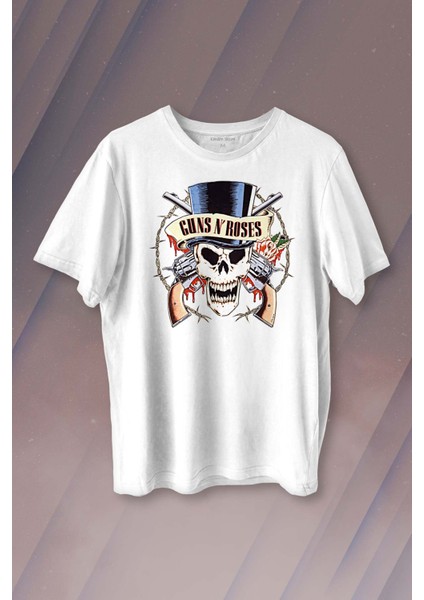 Guns N Roses And Rock Music Baskılı Tişört Unisex T-Shirt10
