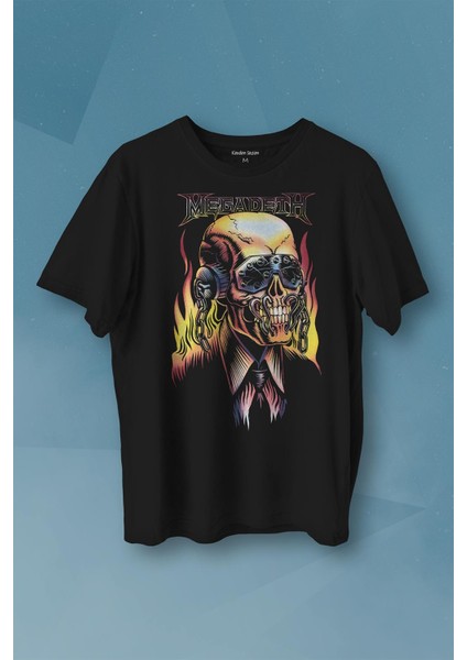 Megadeth Skull Rengareng Lamb Of God Baskılı Tişört Unisex T-Shirt10