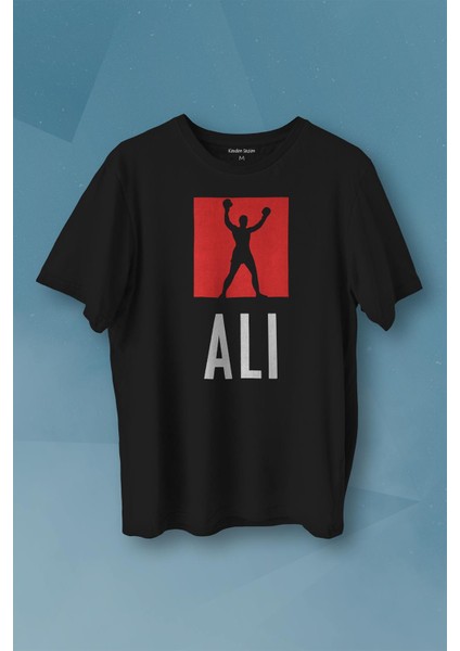 Muhammed Ali Box The Skill Baskılı Tişört Unisex T-Shirt10