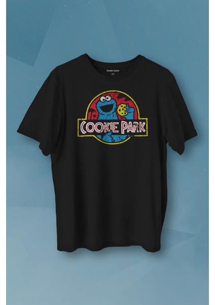 Kurabiye Canavarı Cookie Jurassic Park Baskılı Tişört Unisex T-Shirt10