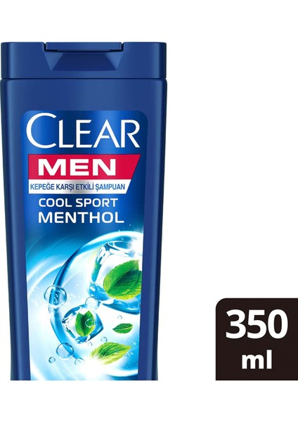 Men Kepeğe Karşı Etkili Şampuan Cool Sport Menthol Ferahlatıcı Mentol Etkisi 350 ml Dm