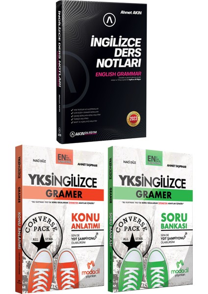 Akın Dil 2023 Akın Dil Ingilizce Ders Notları+Modadil Yks Ingilizce Gramer Konu+Yks Ingilizce Gramer Soru B